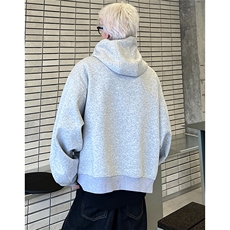 美式设计感连帽夹克男秋季高街百搭开衫卫衣潮牌纯色JK609-P78，男装夹克，电商C307