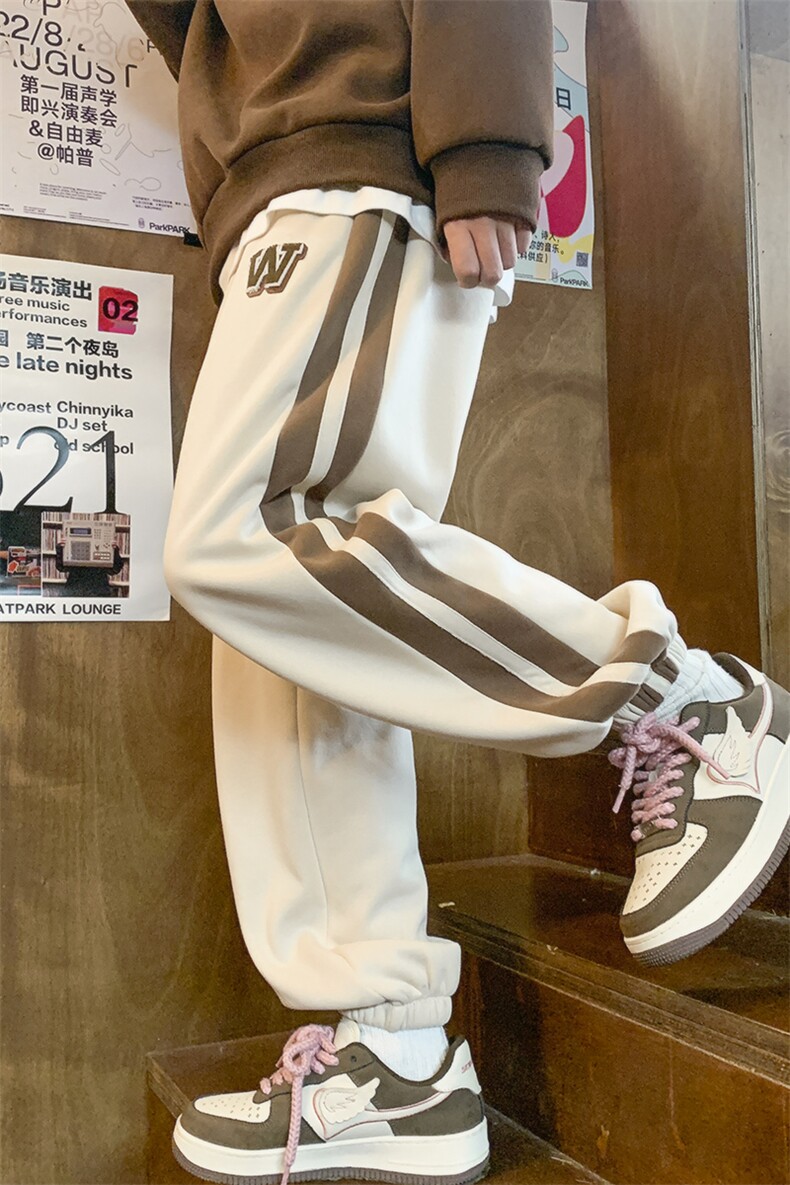 供抖音人气加绒加厚阔腿束脚裤子男X416B-1-KLJ309-特P55限78,男装卫衣,星座416B-1
