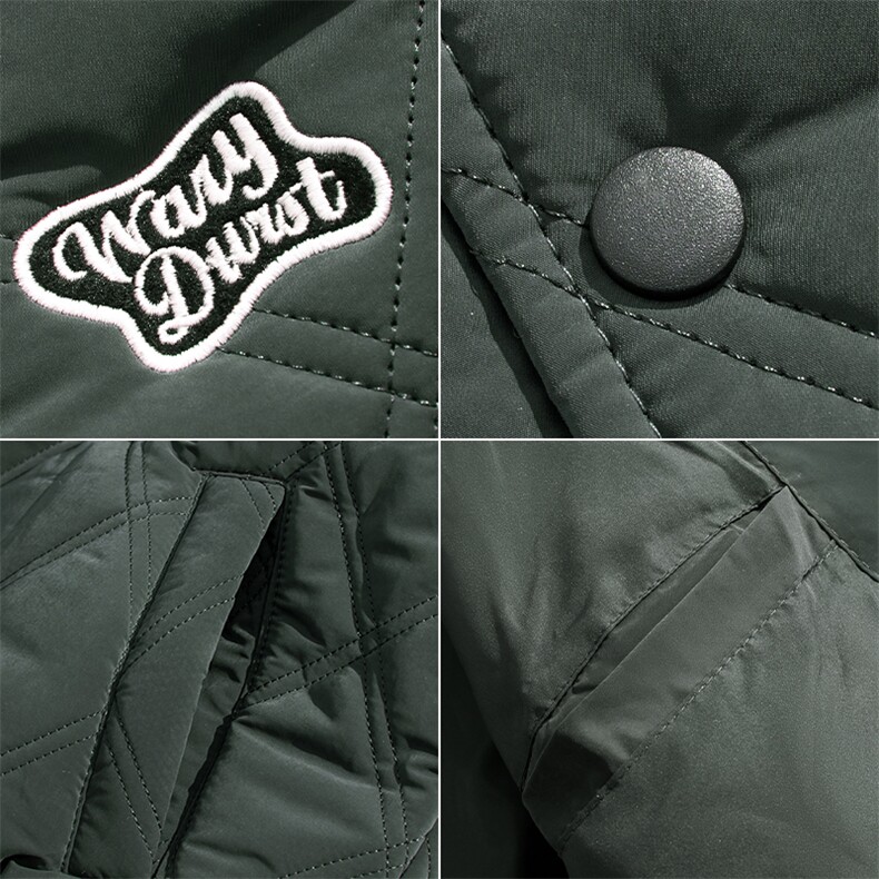 日系棒球领棉服男2025秋冬新款宽松菱格棉衣外套JA5045-P120控198,男装棉衣,电商A362