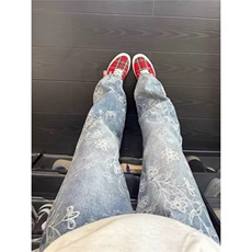 1506/Q1460/P43潮牌复古新中式做旧水洗男女美式宽松潮流百搭长裤，男装休闲裤，星座1506