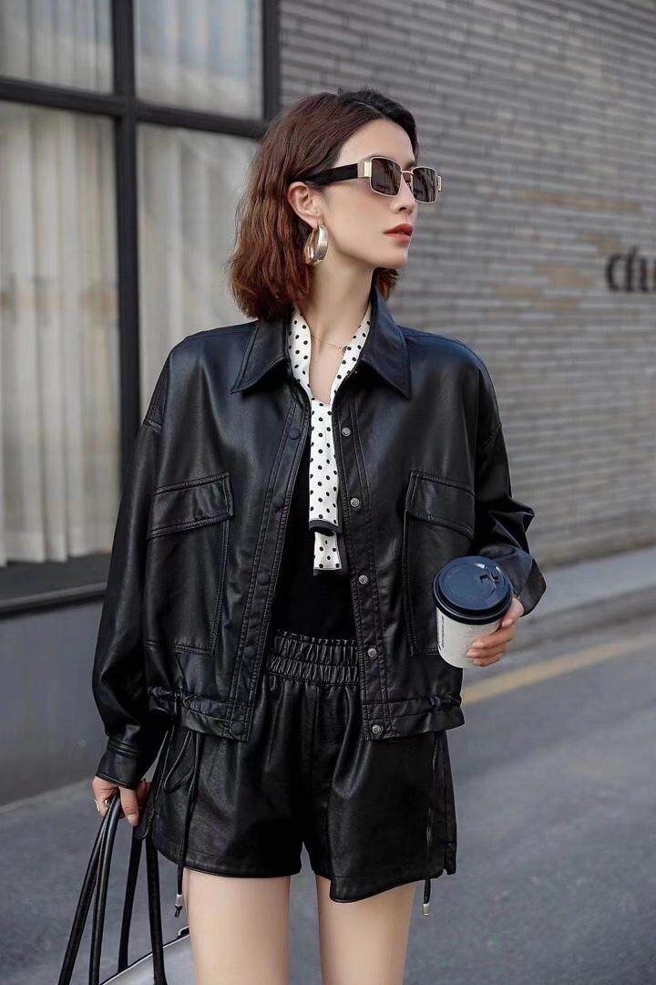 休闲皮上衣，其它，艾美多姿