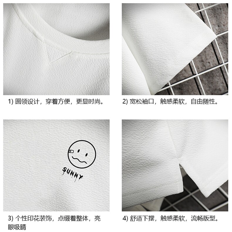 Q11072-P30春夏季七分袖t恤男大码五分袖男短袖中袖网格挂拍,男装T恤,电商A040A