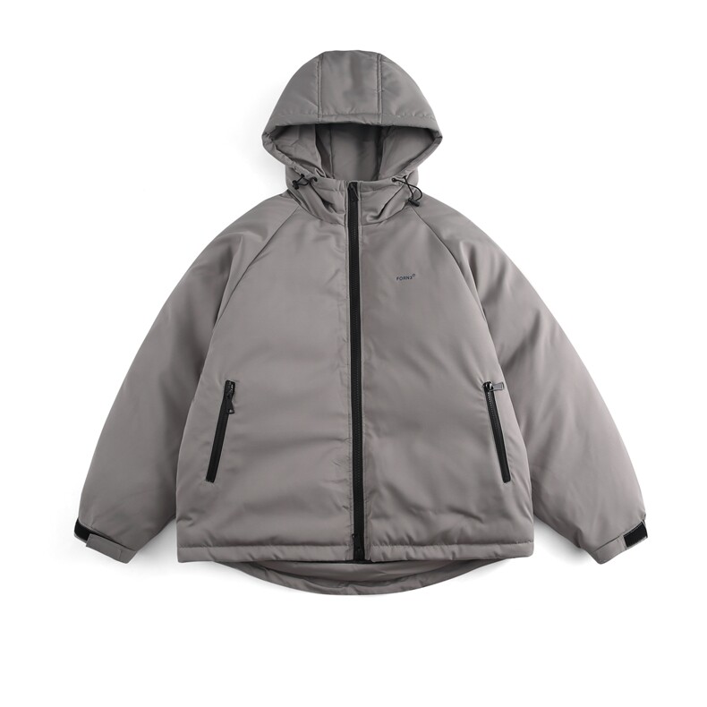 南夏FORN3日潮简约连帽棉服外套冬季新款cityboy宽松阔版加厚棉衣,男装棉衣,电商S006（B521）