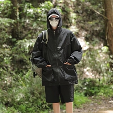 山系连帽外套男士春夏季新款潮牌户外登山休闲短裤防水工装，男装牛仔裤，星座716-2