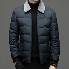 CSYR98213钱塘2020-2冬季厚款商务休闲翻领中年男士羽绒服P225，男装羽绒服，钱塘207-2