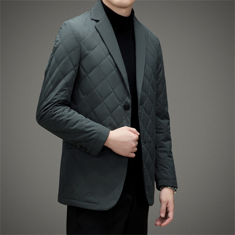 西装领羽绒服商务休闲男装冬季新款加厚保暖外套中年男士上衣,男装羽绒服,电商B212（原钱塘6029）
