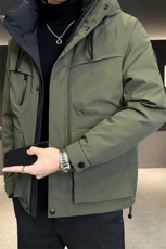 店主风新标50白鸭绒冬季男士工装连帽休闲羽绒外套男Y206-P188，男装工装外套，星座310B-3