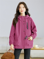 2026年春季休闲连帽外套，女装短外套，文熹诺