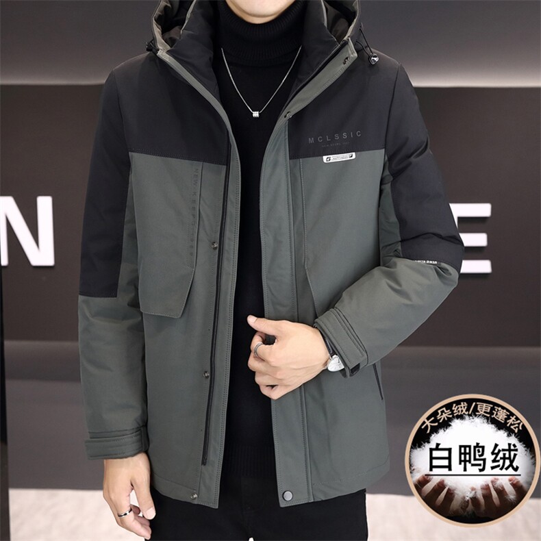 标90绒 高品质三防面料白鸭绒加厚连帽羽绒服外套上衣1666P238图片