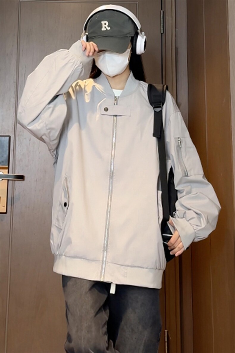 光板得物\唯品\抖音二开高品质防水棒球领冲锋衣夹克F360P55,男装夹克,电商A247