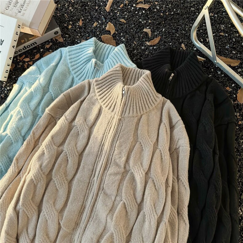 时尚鹿毛绒麻花外套潮流毛衣，男装针织衫/毛衣，星座410-6（原星座1304-1）