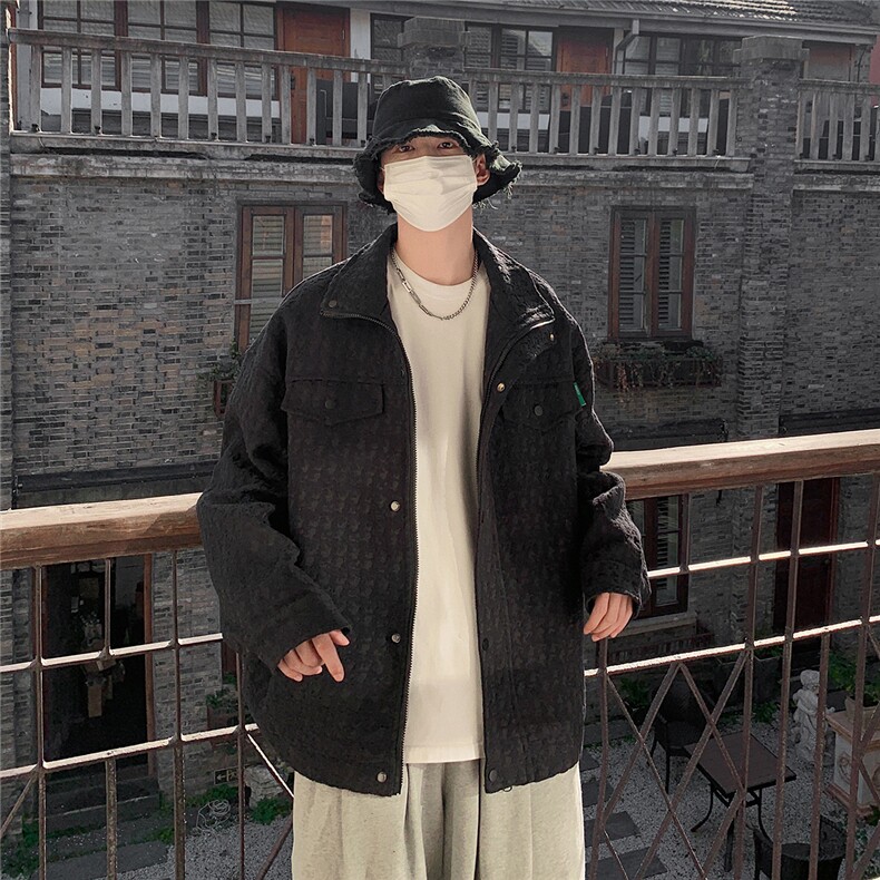 小香风美式牛仔夹克男潮牌宽松情侣百搭工装外套JK8740P125控168,男装夹克,星座226-1