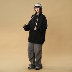 WY5021/P6春装新款高品质不起球个性套头卫衣男潮流宽松上衣外套，女装短外套，电商A141