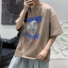 2025夏季原创设计港风潮流美式宽松休闲T恤B266-DX03-P30，男装T恤，星座B257-1
