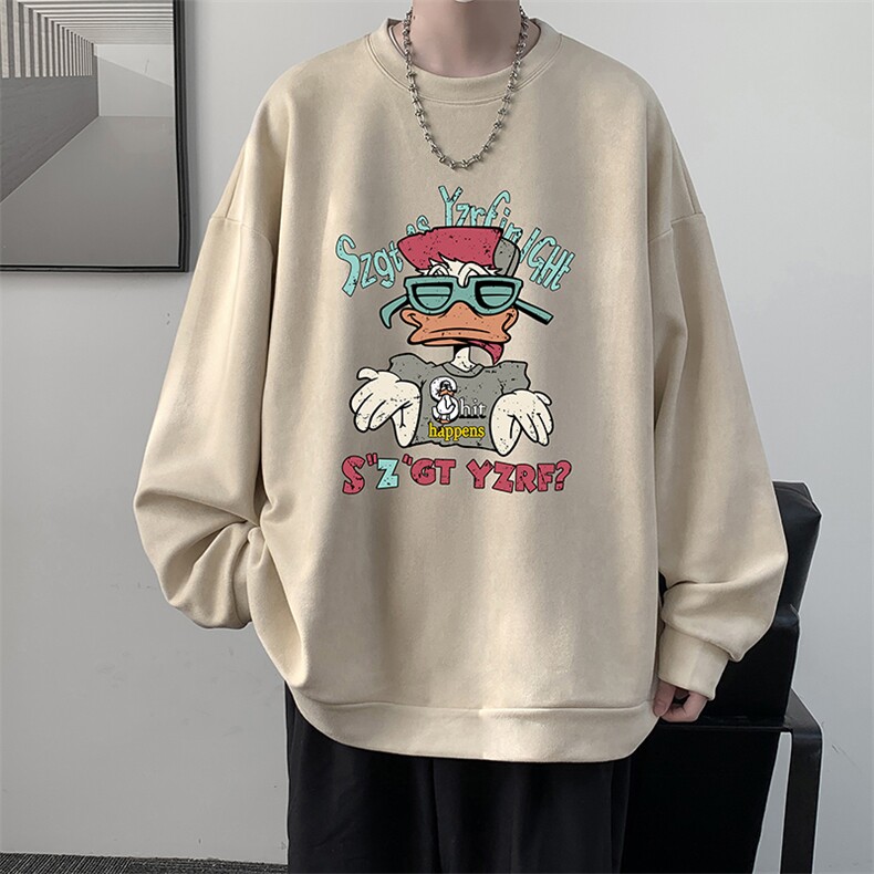 麂皮绒卫衣男大码重磅长袖t恤男JW81380-P35,男装卫衣,电商A040