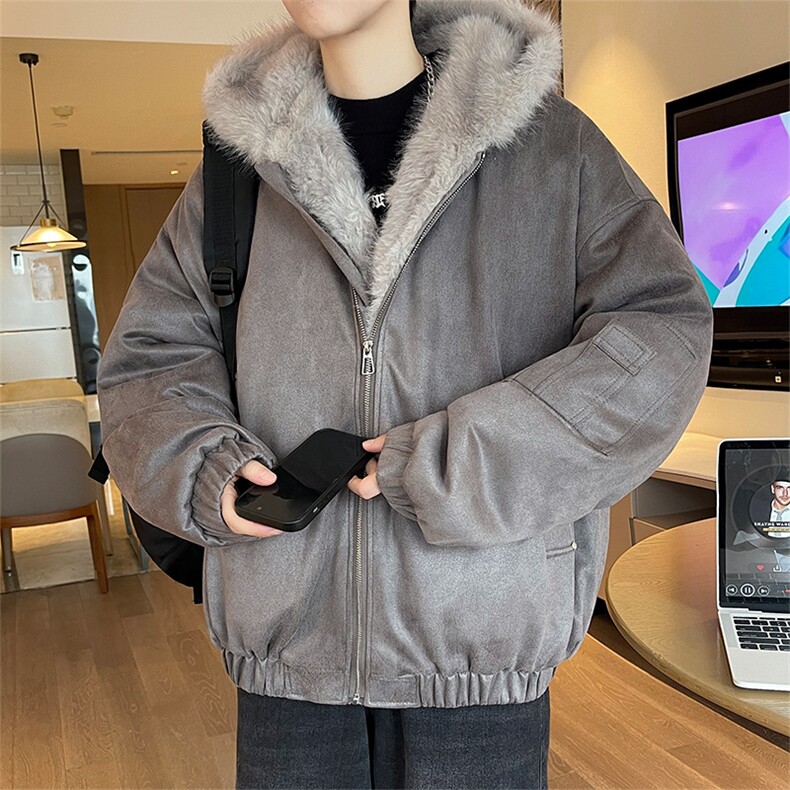 主推冬季连帽新款宽松/座山雕外套潮加厚棉衣XZ102B-1M817-P115,男装棉衣,星座102B-1