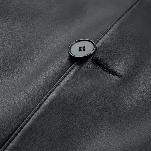 DLSN99199新款2021皮衣男头层绵羊皮中长款翻领皮风衣P900，男装皮衣，电商B360