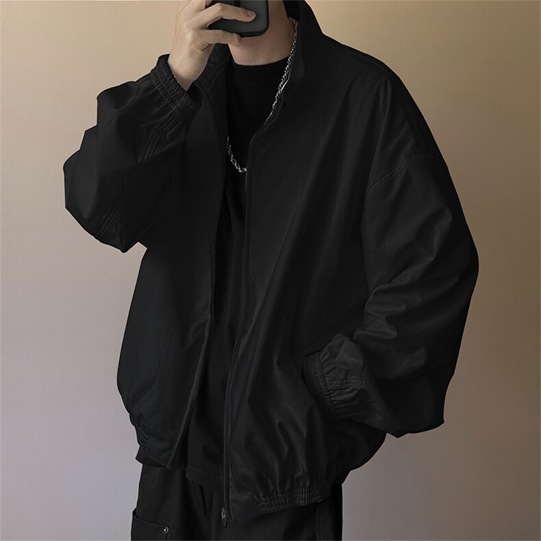 秋季新款现货短款夹克外套男宽松休闲立领上衣A351-AJ2598-P125,男装夹克,电商A351
