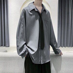 现货夏款港风纯色长袖方领男衬衫电商基地服装城D201-DM13-P40,男装衬衫,电商D321-1