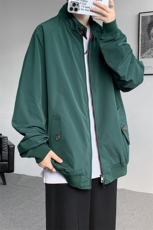 8XL-M美式复古棒球服外套男特大码潮牌双拉链立领夹克衫JK005P85，男装夹克，电商B312