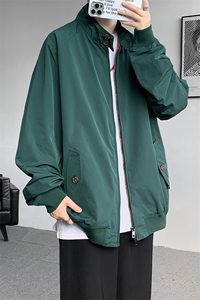 8XL-M美式复古棒球服外套男特大码潮牌双拉链立领夹克衫JK005P85图片