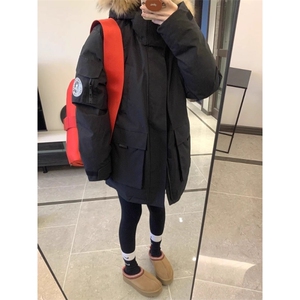 今年流行设计感小众工装羽绒棉服女2025冬新款情侣宽松加厚派克服图片