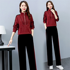 大码休闲运动套装女春季2025年新款时尚妈妈品牌高端卫衣两件套潮，女装套装/套裙，妙形