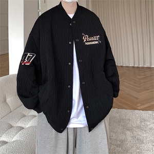 学院风棒球服潮牌潮流休闲宽松bf风百搭外套JK02317-P80图片