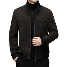 呢子外套男士宽松立领休闲呢料夹克上衣秋季潮流休闲ZG2800-P270图片