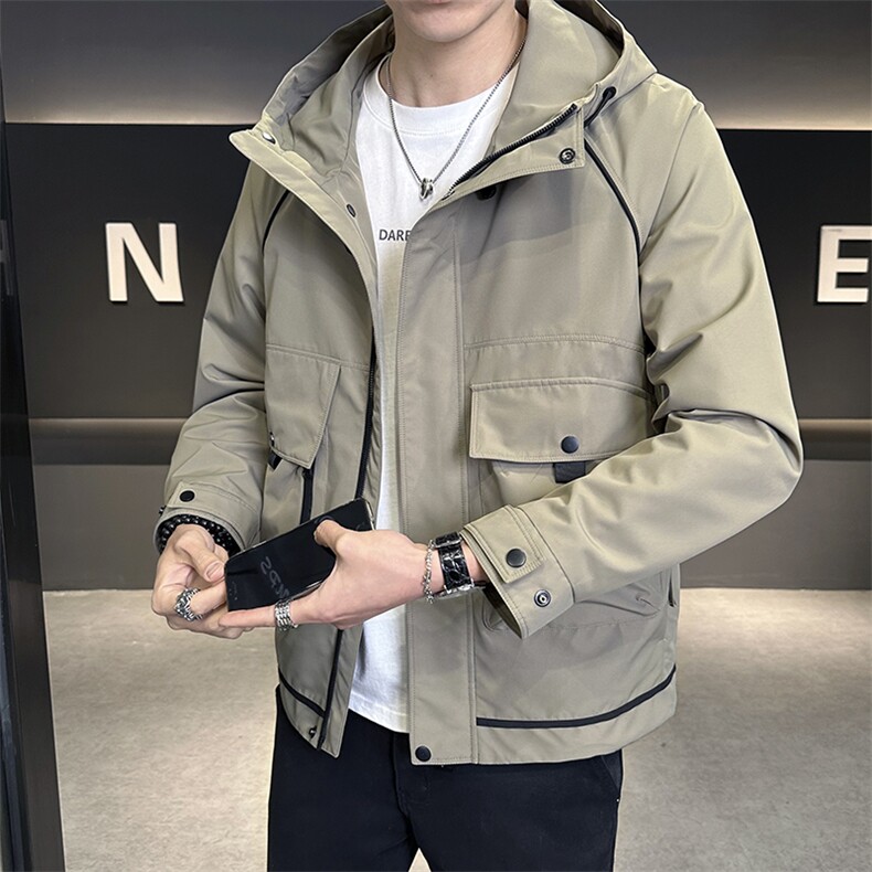秋季夹克男高品质连帽外套型男商务休闲青年外套男N8817-P95,男装夹克,星座310B-3