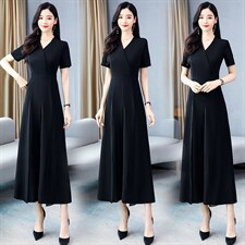职业连体裤女2024夏季新款时尚高端名媛气质女神范收腰显瘦阔腿裤，女装连体裤，韩美纤衣