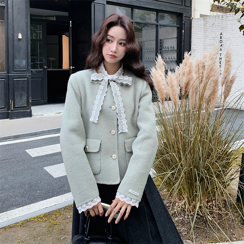 2025年冬季双面呢小香风短款毛呢外套7323-P230-K318,女装毛呢外套,2C109