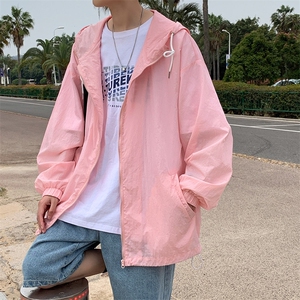 F3043/P45夏季防晒衣连帽纯色薄款外套夹克情侣男女中性风防晒服图片