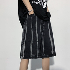 夏季薄款五分牛仔短裤男韩版休闲潮牌裤子男5分马裤N05551-P38，男装牛仔裤，星座308B-2