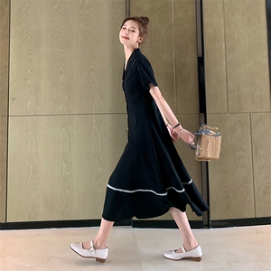 【现货】2021夏季新款法式复古连衣裙255-2031-P105控158,西装顶级搭配图片