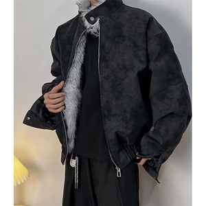 座山雕棉服男款冬季加厚连帽毛领外套高级感痞帅夹克棉衣 JW322图片