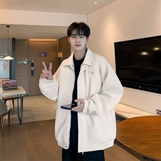 wassuphappy麂皮绒外套男士春秋季美式复古潮牌痞帅休闲翻领夹克，男装夹克，星座218-1（原230）