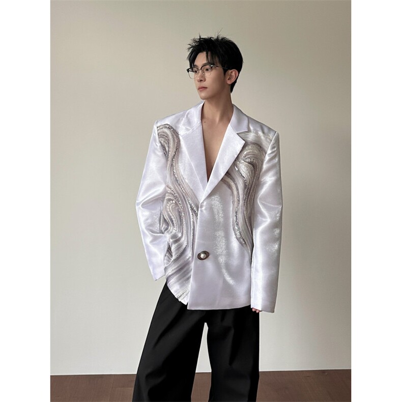 26春夏礼服重工珠片刺绣亮面珍珠西装外套xz196-p258,男装西服套装,电商B288