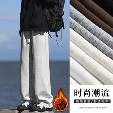 加绒裤子男秋冬季加厚新款抽绳休闲裤WK83-1常规特批28加绒特批33，男装休闲裤，星座718-1