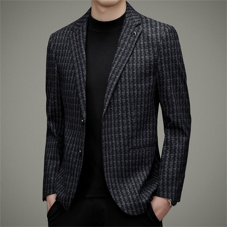 DJA628钱塘2020-3秋冬季新款商务休闲百搭合身中年男士西服P170,男装西服,钱塘207-3