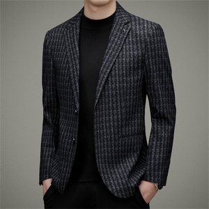 DJA628钱塘2020-3秋冬季新款商务休闲百搭合身中年男士西服P170图片