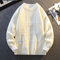 2024【新品】秋冬圆领毛衣男士针织打底衫潮流百搭-M5147-P45，男装针织衫/毛衣，星座1105