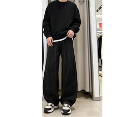 黑色简约牛仔裤男长裤A158-P45，男装牛仔裤，电商D312