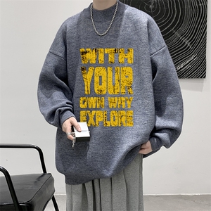 半高领毛衣男大码胖子针织衫毛线衣 M18446-P45 加绒款-P65图片