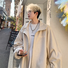 2026春装美式潮牌宽松高街飞行员外套夹克外套JK8667/特P55杏色，男装夹克，电商A094