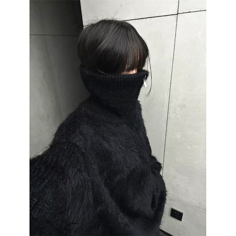 秋冬软糯毛绒绒貂绒高领毛衣男港风风针织衫套头外套MY270,男装针织衫/毛衣,星座1116A（原606A-3）