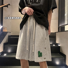 2023夏季排扣短裤潮牌宽松休闲裤运动裤313A-1-KK285-P45控价58，男装休闲裤，星座808A-1
