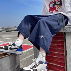 夏季阔腿七分宽松休闲裤男港风潮牌运动卫裤痞帅裤子K3581-P30，男装休闲裤，星座512-2
