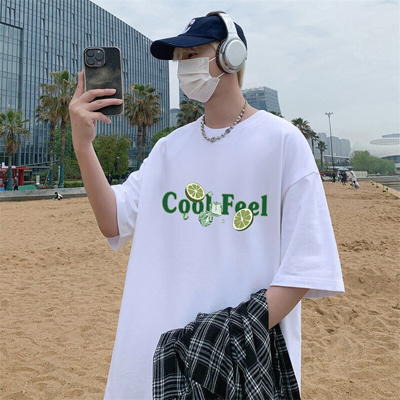 T622大码宽松纯棉运动圆领体恤衫oversize短袖T恤男重磅T,男装T恤,星座304A-1