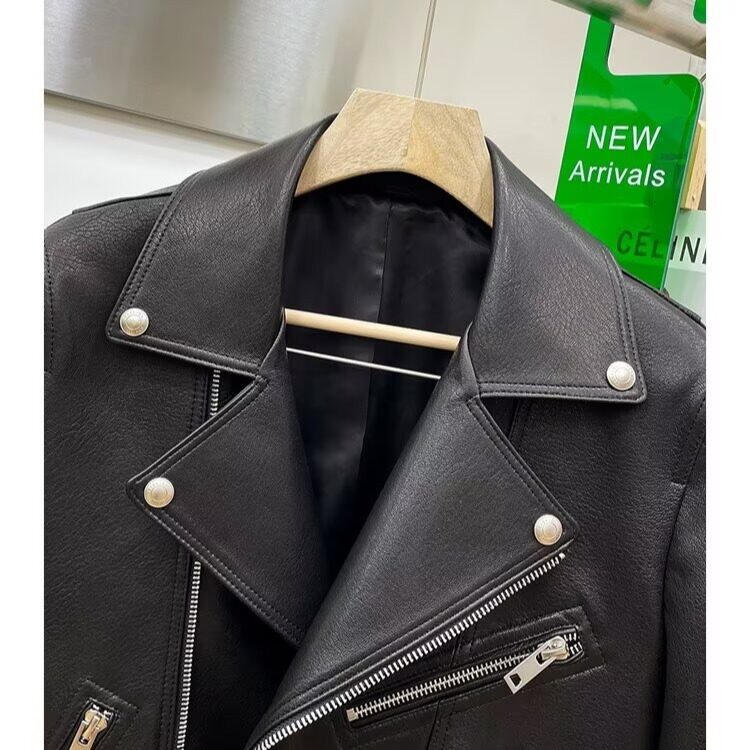 男装春秋季斜拉链设计高级感潮流修身机车服男士翻领领夹克外套,男装夹克,星座506A